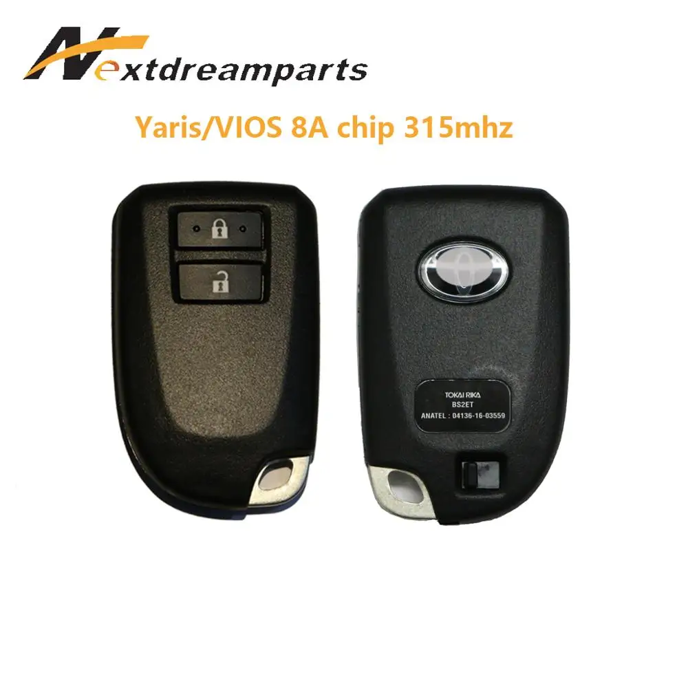 Умный ключ для Toyota Yaris VIOS 2 кнопки чип 8A 315 МГц BS2ET|Ключ от авто| |