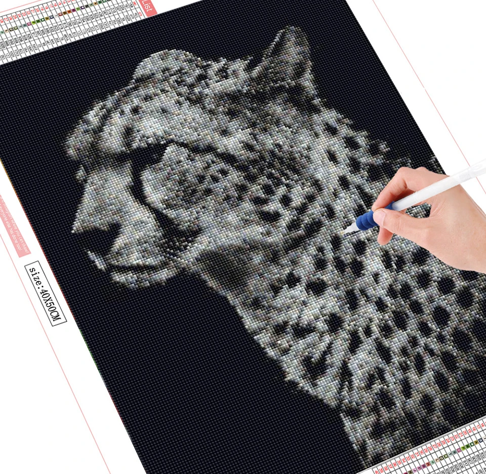 Lepard 5D алмазная картина полный квадратный домашний Декор Ремесло животное