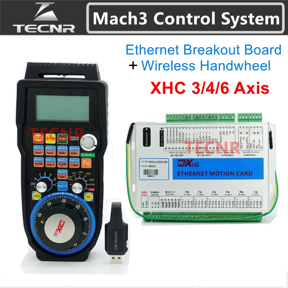 Комплект управления Mach3 плата Ethernet 4 осевая движением XHC 2 МГц с кулоном на