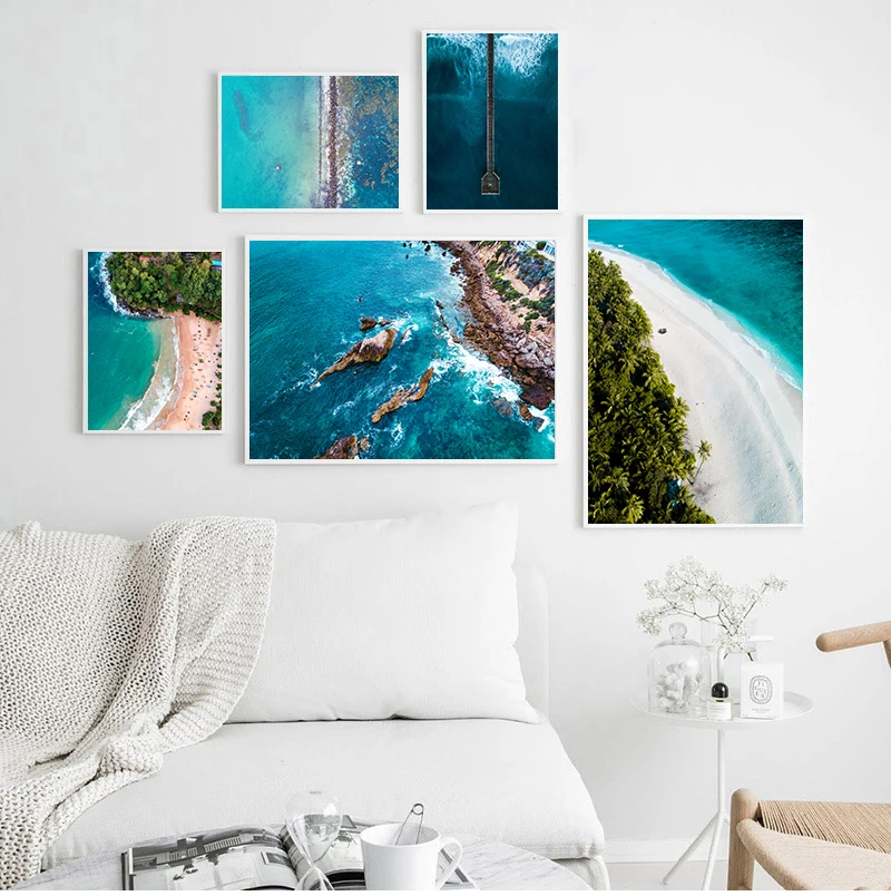 

Bay Beach с изображением пейзажа, скандинавский декор, печать пейзажа, настенная живопись на холсте
