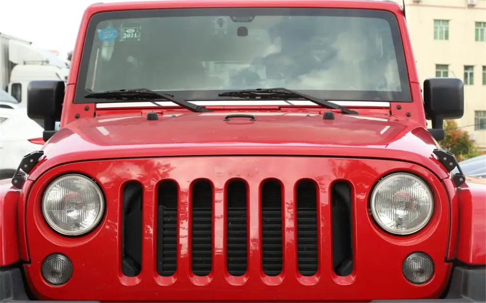 

Lock Hood Latch Catch Decoration Engine Cover Protect for Jeep Wrangler JK 2007-2017 Car Exterior Accessories Black 2pcs/1set