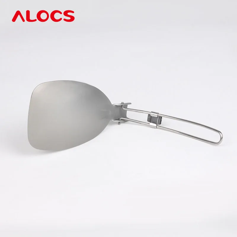 Alocs Открытый Сверхлегкий кулинарные лопаты Складная Алюминиевая лопатка из сплава кухонная посуда лопатка для пикника кемпинга Пешие прогулки