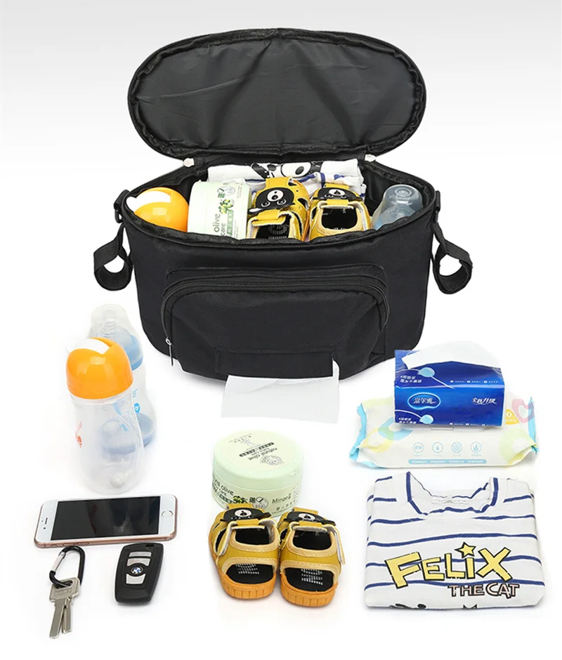 

Baby Stroller Organizer Mummy Nursing Nappy Diaper Bag Waterproof Storage Bottle Maternity Travel Bag