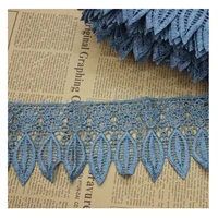 1yards latest 2021 embroidery 3d lace fabric guipure leaf lace trim 9cm ribbon laces materials sewing encajes para costura le5