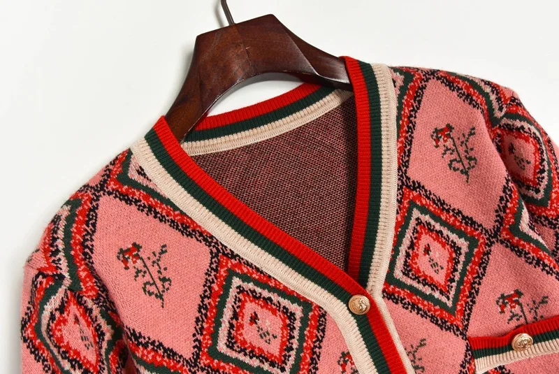 Теплое зимнее платье для женщин хит цвет ромба жаккардовое платье-свитер 2020