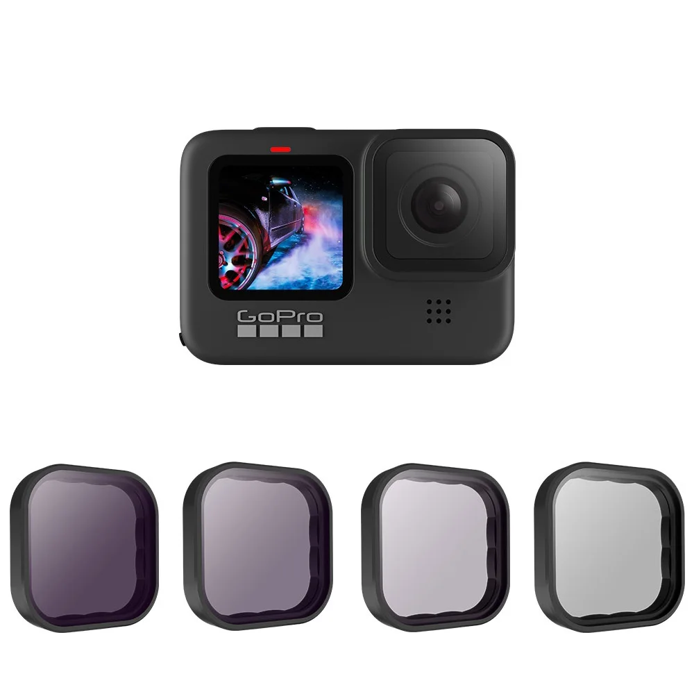 

Фильтры для камеры GoPro Hero 10 9, нейтральная плотность, аксессуары для GoPro Hero9 Black, фильтры CPL ND 8 16 32