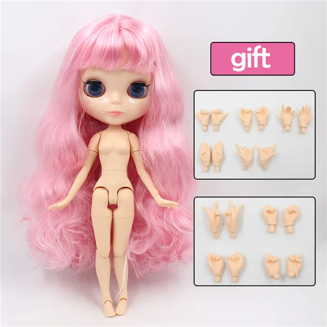 natural shiny face Фабрика blyth кукла bjd шарнир тела белая кожа bjd 30 см матовый лица резные губы с бровей индивидуальные лица - Цвет: natural shiny face