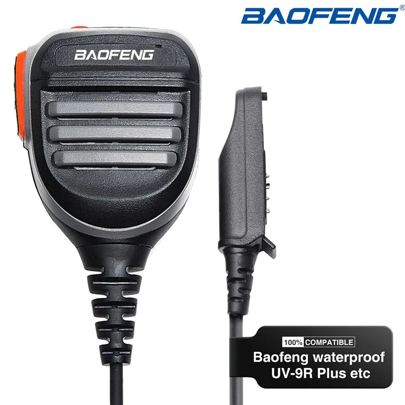 Baofeng UV-9R plus водонепроницаемый плечевой микрофон для UV-XR/ PLUS/Pro /ERA -