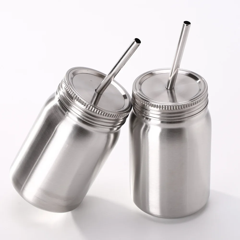 

Straw Cup 700ML Double Layer Single Layer Stainless Steel Thermofles with Straw Vacuum Flask Bottle Thermo Water Coffee Cup 24OZ