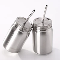 straw cup 700ml double layer single layer stainless steel thermofles with straw vacuum flask bottle thermo water coffee cup 24oz