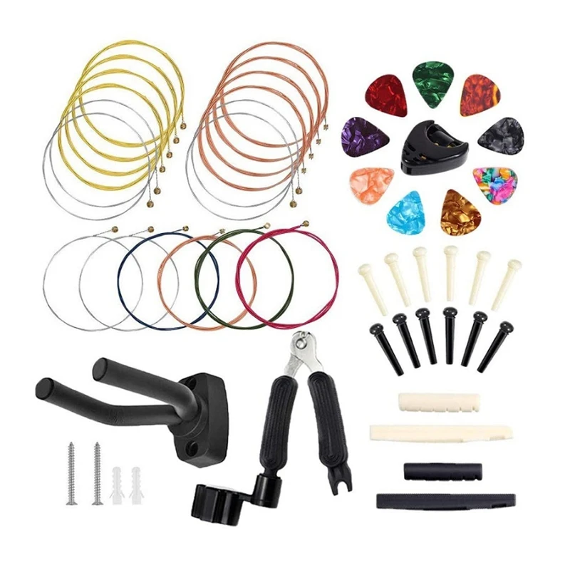 Набор инструментов для гитарной струны настенный крюк гитары три в одном