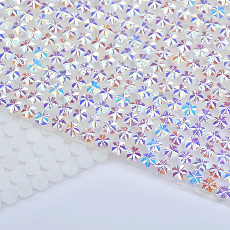 Crystal AB JUNAO 24*40 мм кристалл AB Стразы на сетчатой основе отделка Свадебные бусины исправление стразы рулон Аппликация Кристалл окантовка для платья одежда ремесла - Цвет: Crystal AB