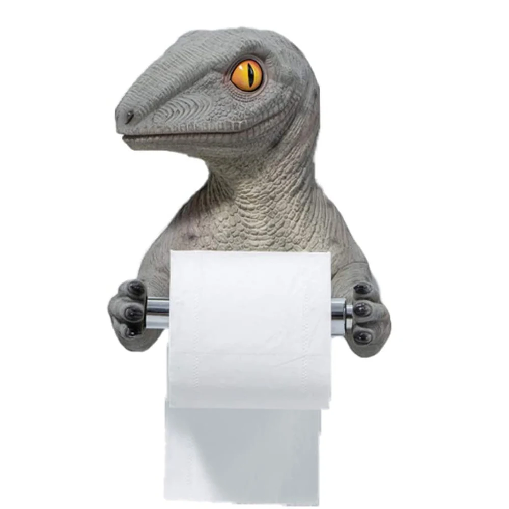 

Tissue Box Creative Resin Wall Rack Toilet Paper Holder Cartoon Dinosaur Towel Rack Bedroom Roll Holder HR