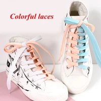 1pair flats shoelaces off sneaker white shoes lace classic flat double hollow woven shoelaces for ajaf sports shoelaces strings