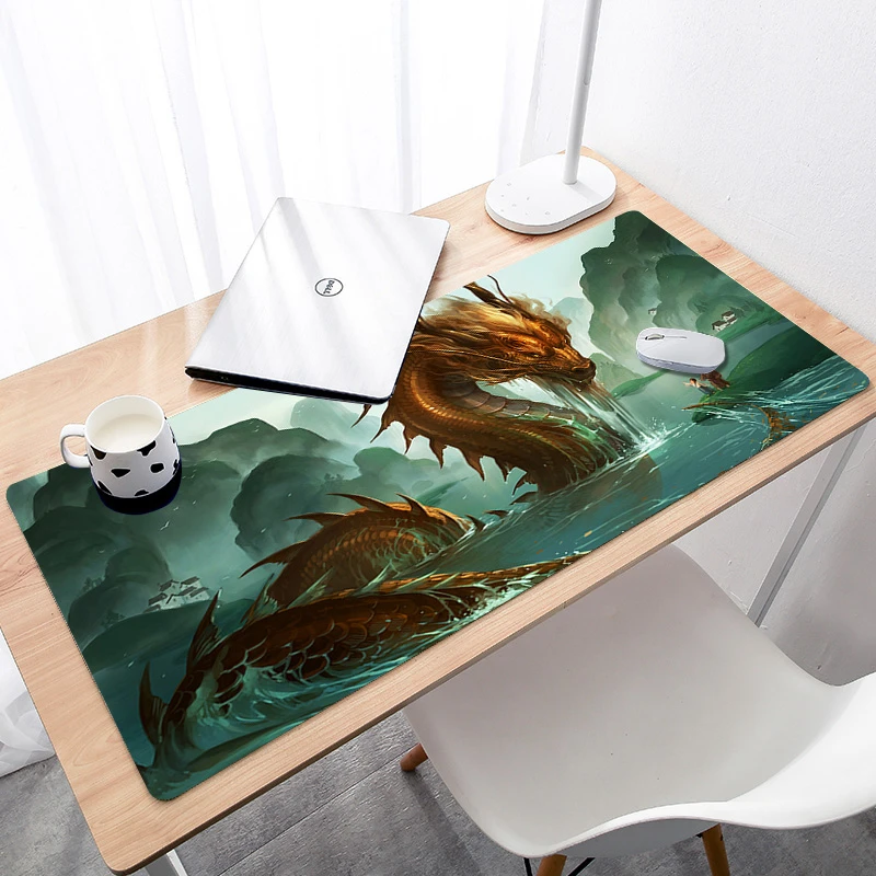 Игровой коврик для мыши Dragon 2021 900x400 мм огромные Нескользящие прочные резиновые