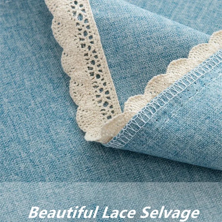 Скатерть кружевная водонепроницаемая плотная прямоугольная из хлопка и льна