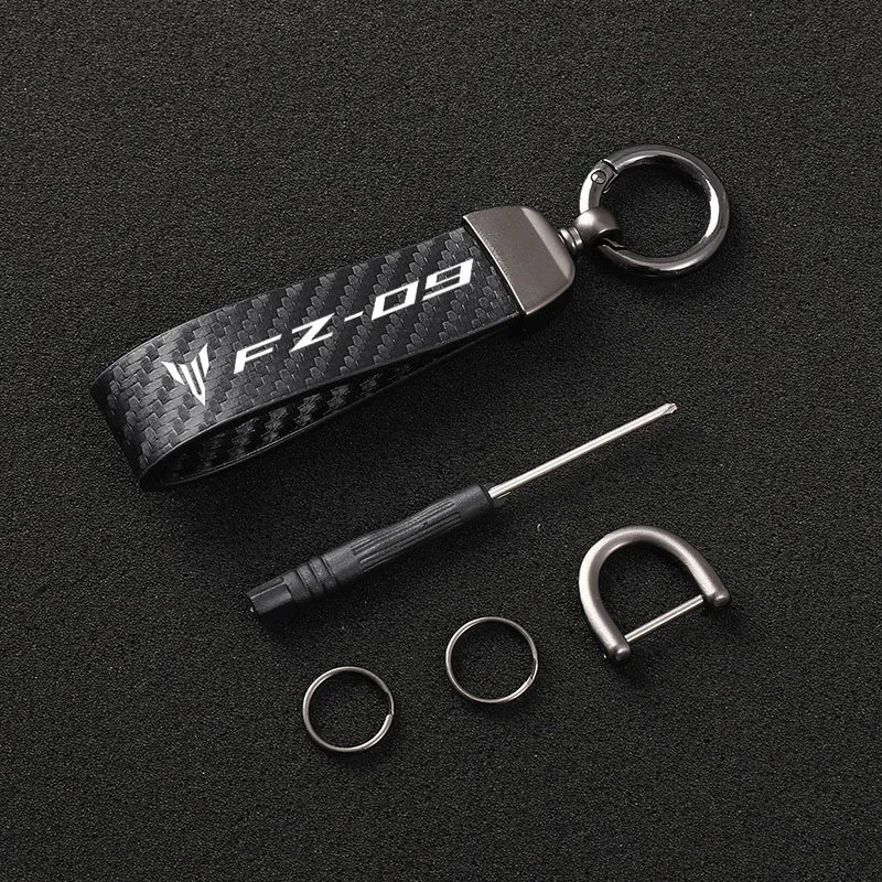 

High-Grade Leather Motorcycle keychain Horseshoe Buckle Jewelry for Yamaha FZ 09 FZ09 FZ-09 2014 2015 2016 2017 2018 2019 2020