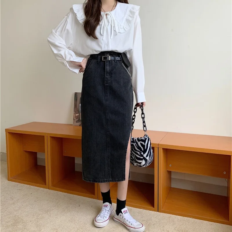 Женская длинная юбка средней длины весна-лето-осень 2021 г. | одежда