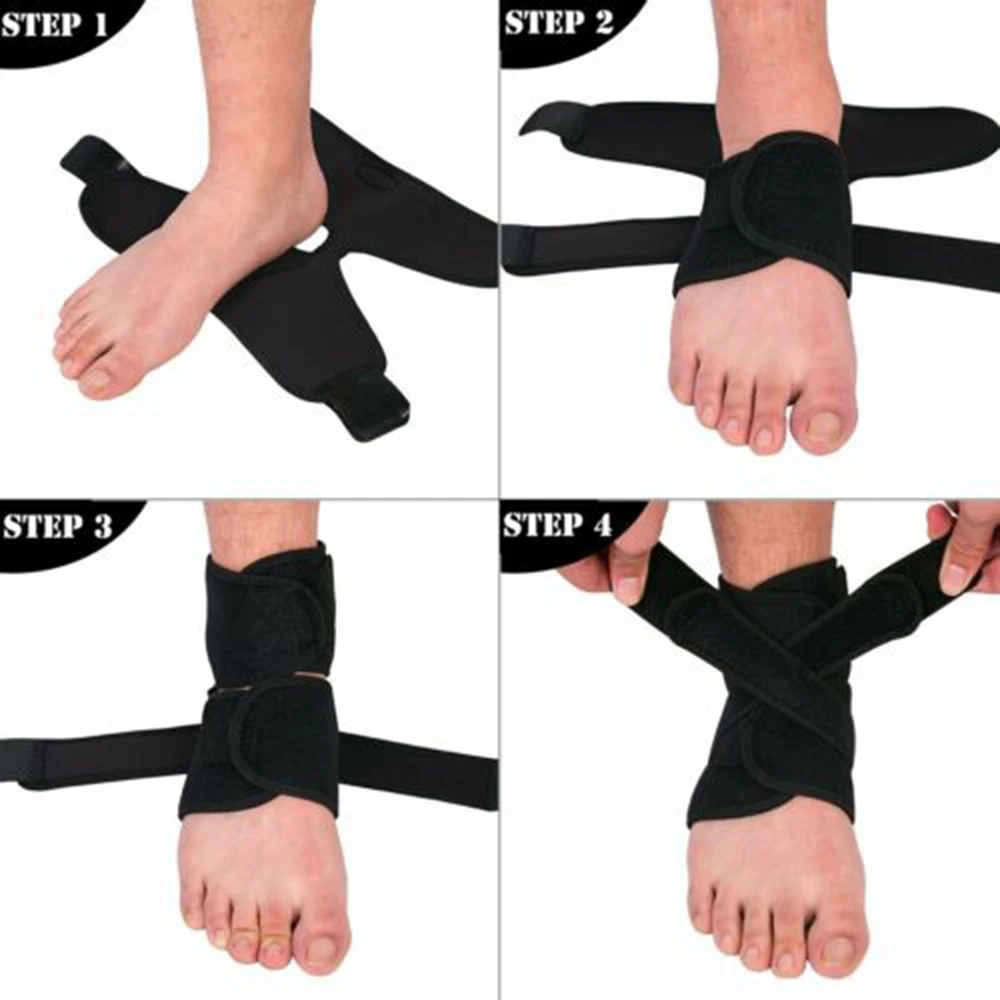 

1 pair Elasticity Adjustment Ankle Support Brace Protection Foot Bandage,Sprain Prevention Fitness Guard Band Foot Care Tool