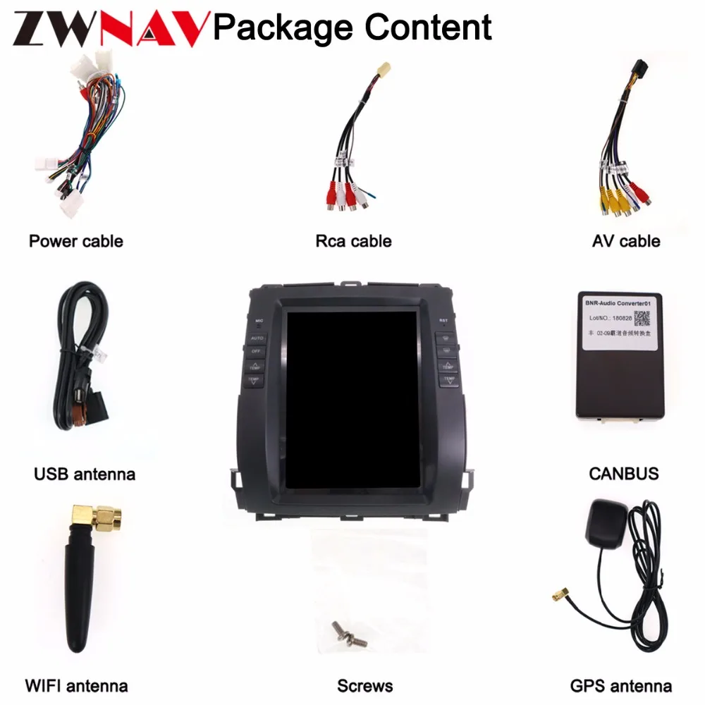 Verticl Tesla стиль Android 8,1 автомобильный dvd-плеер для Toyota Land Cruiser Prado 120 2002-2009 Lexus GX470 Автомобильный GPS Радио стерео
