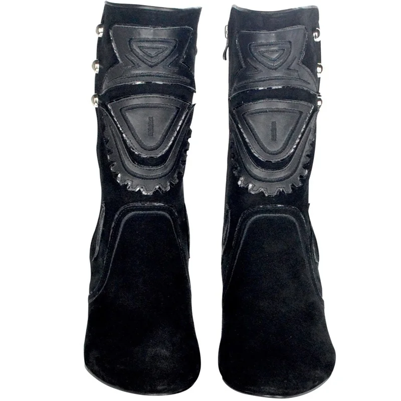 Женские зимние сапоги из натуральной кожи качественные замшевые ботильоны с