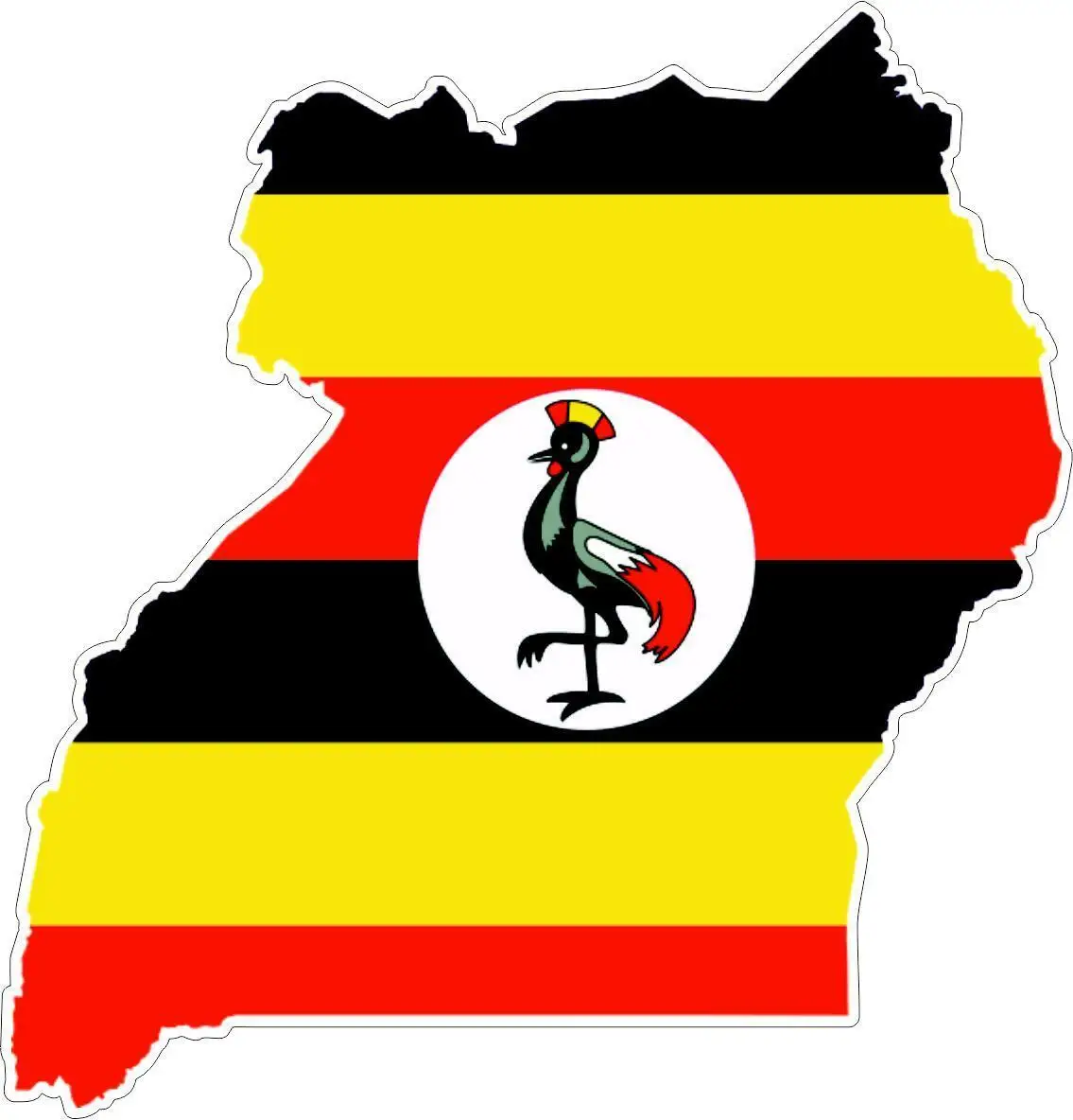 

Sticker Car Moto Map Flag Vinyl Outside Wall Decal Macbbook Uganda