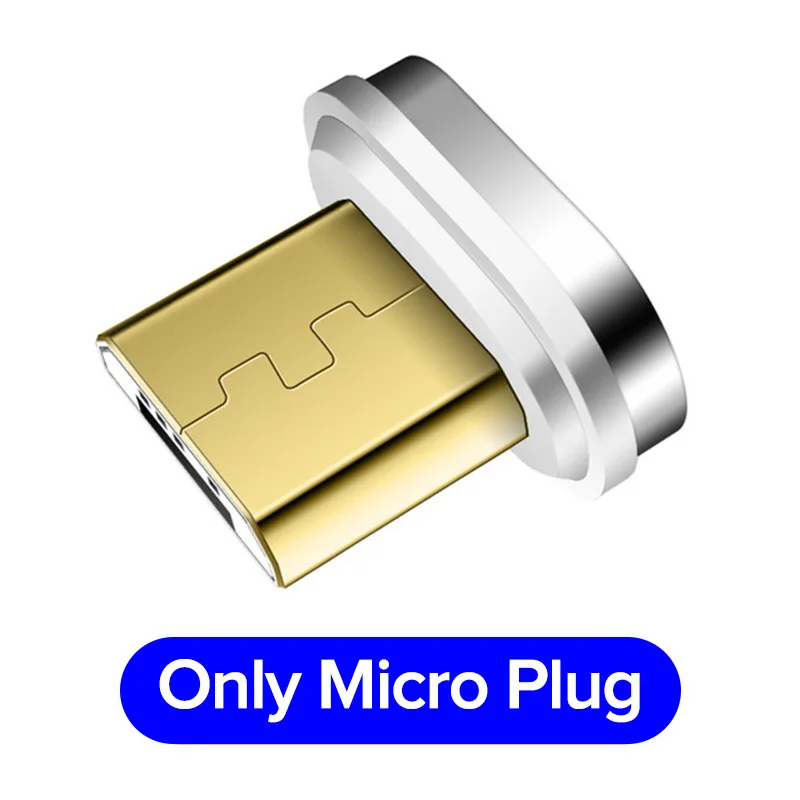 Only Micro Plug Магнитный USB кабель типа C 3а провод для быстрой зарядки 3 в 1 провод магнит 1 м нейлоновое зарядное устройство Kable для samsung Galaxy S10 S9 S8 Note 9 8 - Цвет: Only Micro Plug