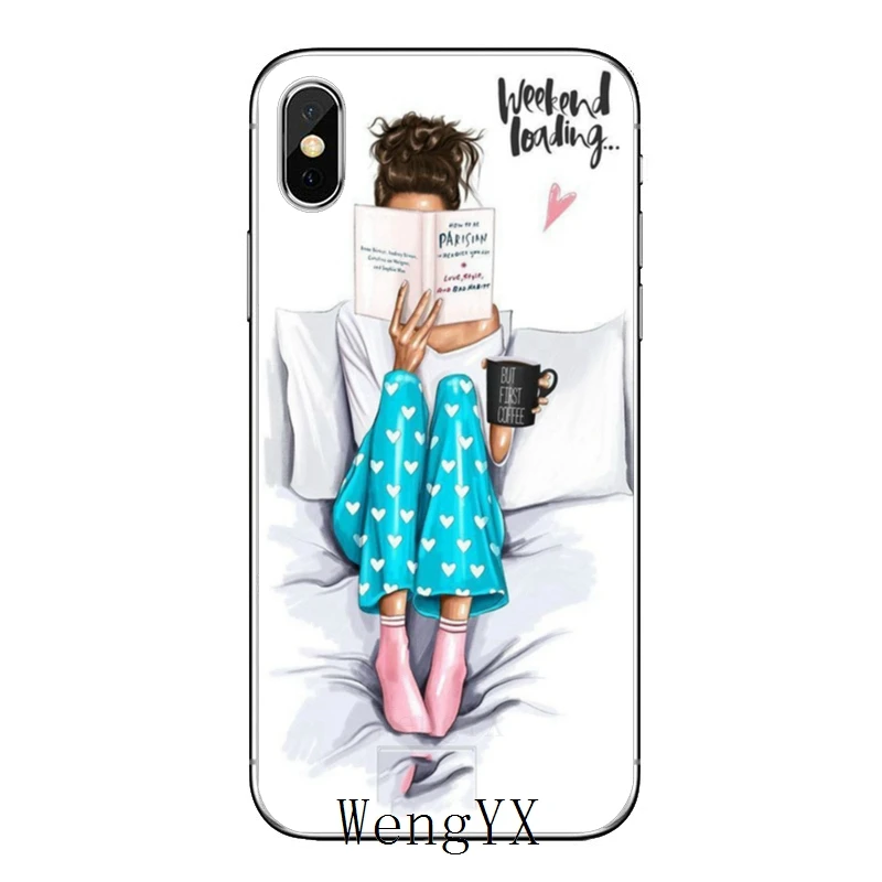 Прозрачный чехол для телефона Модный женский кофейный Xiaomi Redmi Note 7 6 6A 5A 4 4A 3 pro S2 5 plus