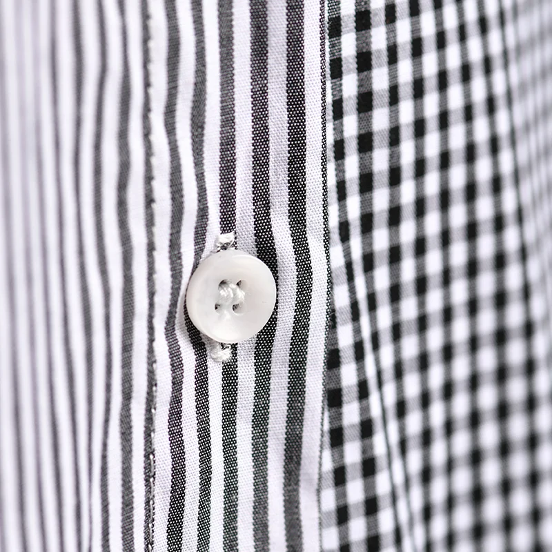 MICOCO C2121 корейский стиль до и после проверки мозаичные полосы Длинные свободные