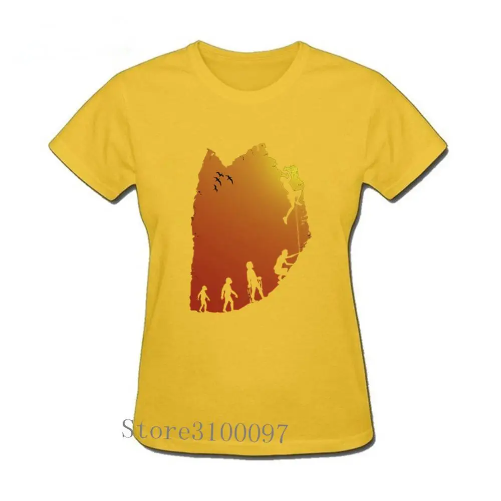 

New Design Rock Climb Climbing Evolution T shirt Female High Quality Women T-shirt Cotton Comic Evolution tshirt 2020 Summer