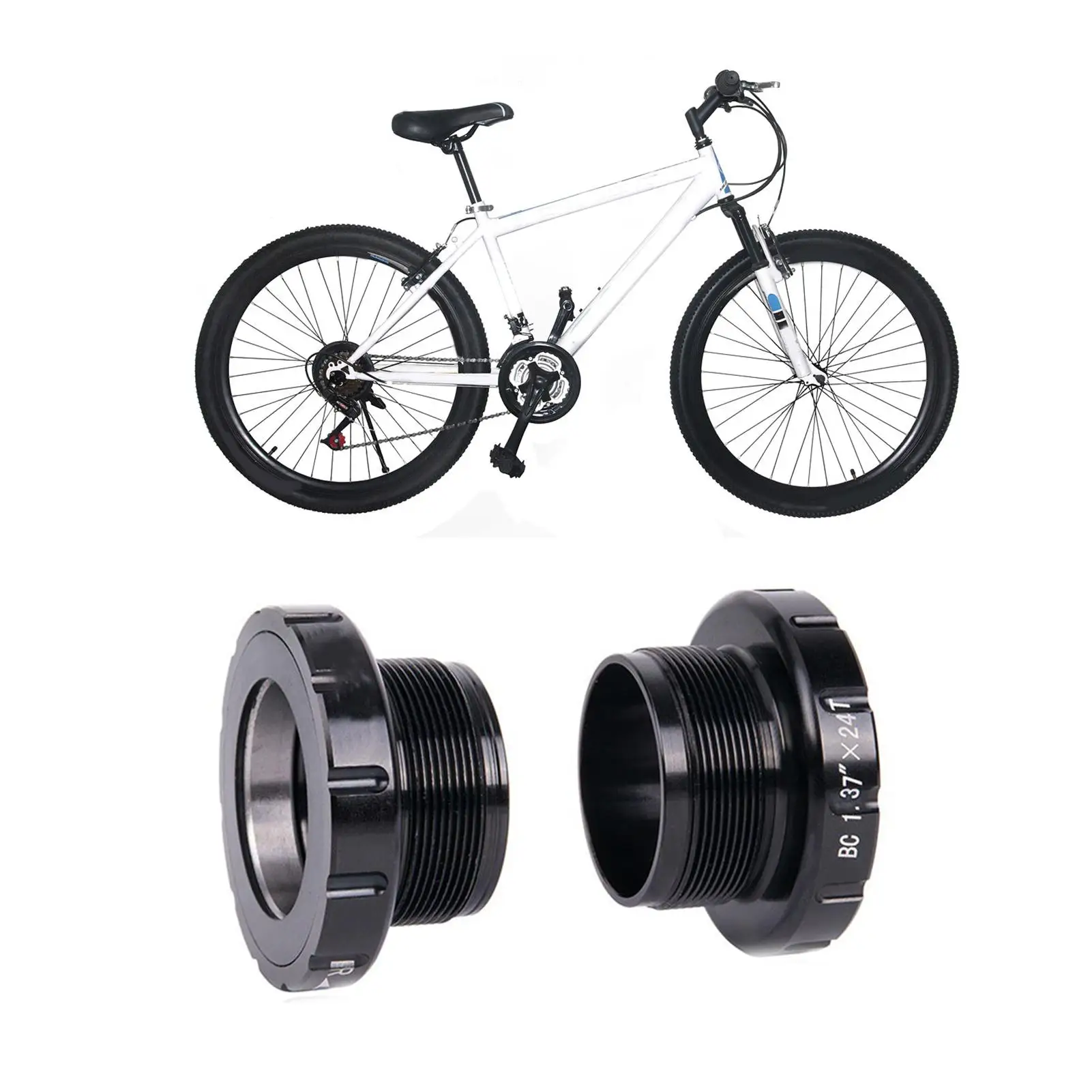 

2Pcs BSA30 Ceramic Road Bicycle External Bearing Bottom Bracket for SRAM/FSA/Rotor/Raceface φ30/30mm BB386 68mm/73mm φ34.798mm