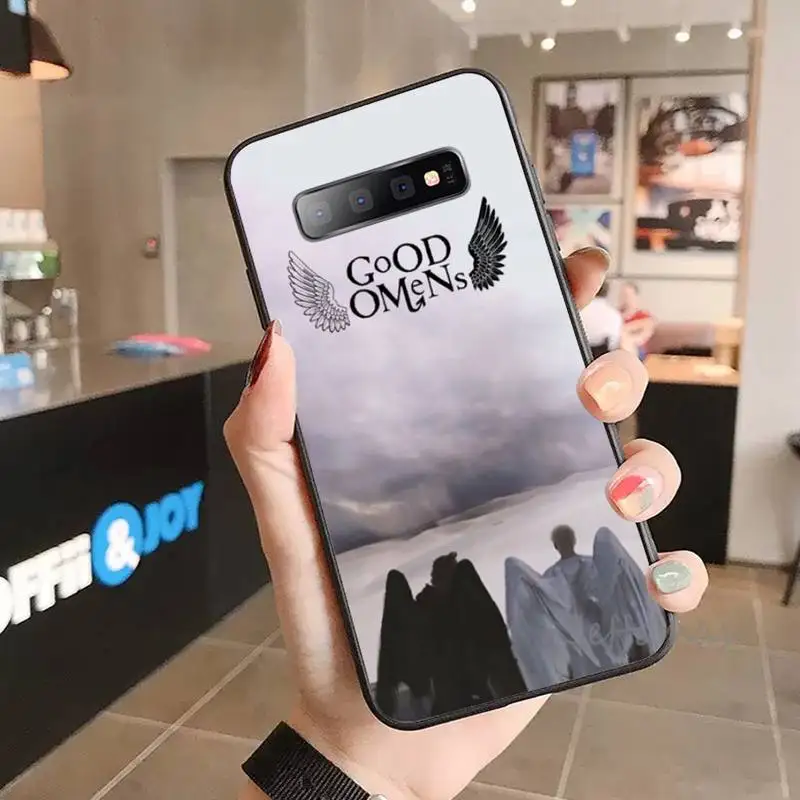 

Good Omens Angel and demon Phone Case For Samsung S6 S7 edge S8 S9 S10 e plus A10 A50 A70 note8 J7 2017