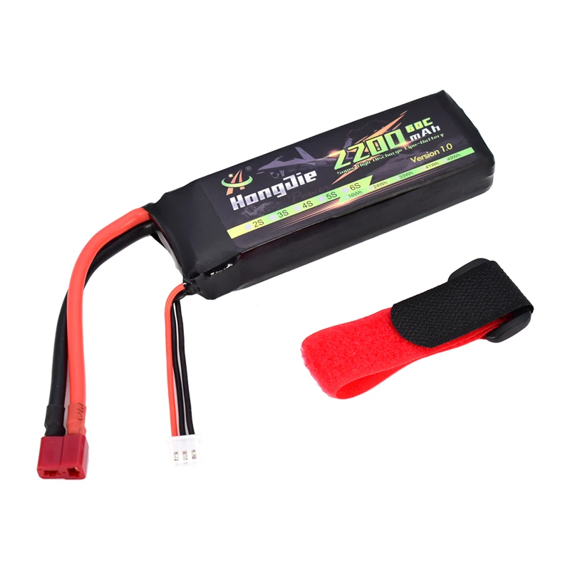 

Литий-полимерная батарея класса A 7,4 В 2200 мАч 60C 2S T Plug, перезаряжаемая для радиоуправляемого гоночного дрона вертолета мультикоптера модели ...