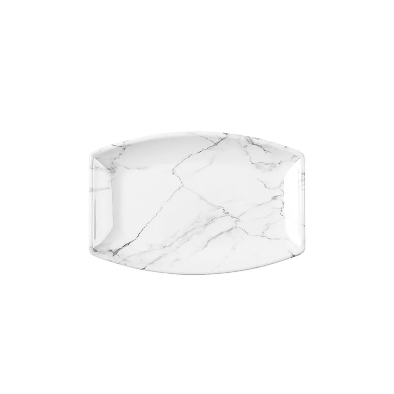 Европейский белый мраморный Меламиновый поднос для хранения тарелка десертов