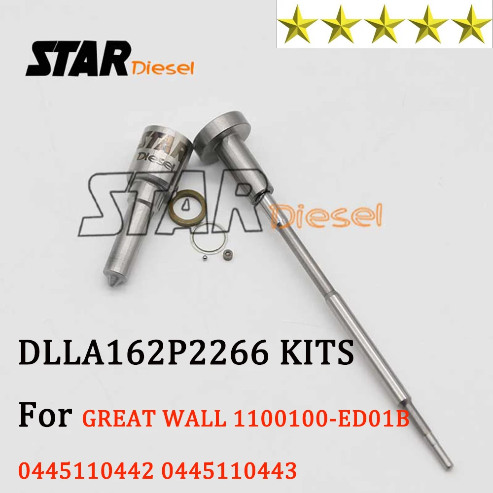 

Repair Kit Nozzle DLLA162P2266 Diesel Valve F00VC01377 Common Rail Overhaul Kit For GREAT WALL 1100100-ED01B 0445110442/443