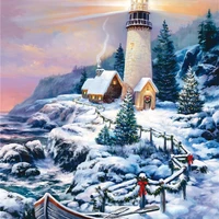 5d diy diamond painting snowman christmas tree snow scene american style office home decoration painting cartoon diamond