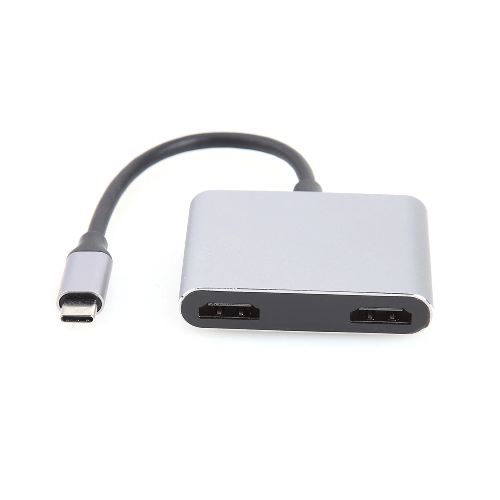 

Extension Converter Adapter Coupler 4 in 1 USB 3.1 Type-C Converter for Phone Laptop TV Monitor Dual HDMI-compatible Adapter