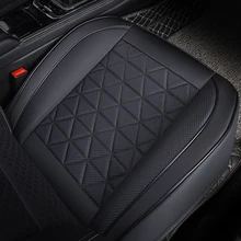 Black Front Car Seat Cover PU Leather Cars Seat Cushion Waterproof Seat Protector Universal Car Chair Pad Mat Auto Accessories