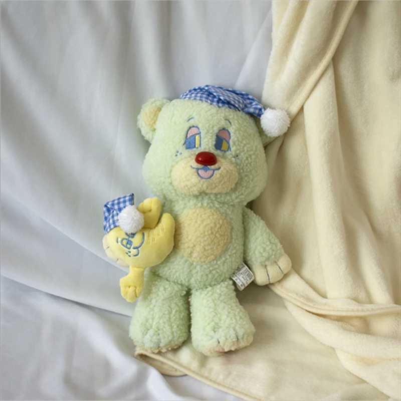 

New Style Teddy Bear Plush Pillow Stuffed Animals Playmates Soothing Kids Toys Bedroom Decoration Christmas Birthday Gift