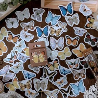 46 pcs vintage butterfly mini sticker diy decoration diary journal planner craft scrapbooking label stickers aesthetic