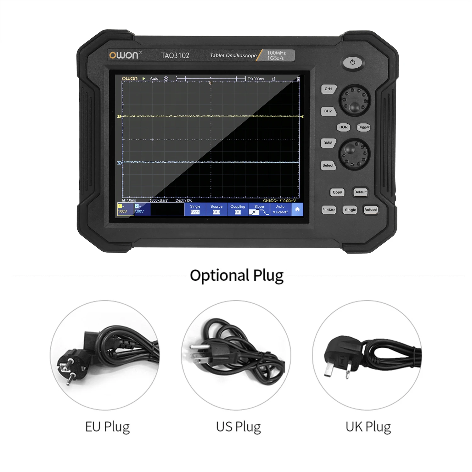 

Цифровой осциллограф Owon TAO3102, 8 дюймов, ЖК-дисплей, сенсорный экран, USB-накопитель, 8 бит, 2 канала, полоса пропускания 100 МГц