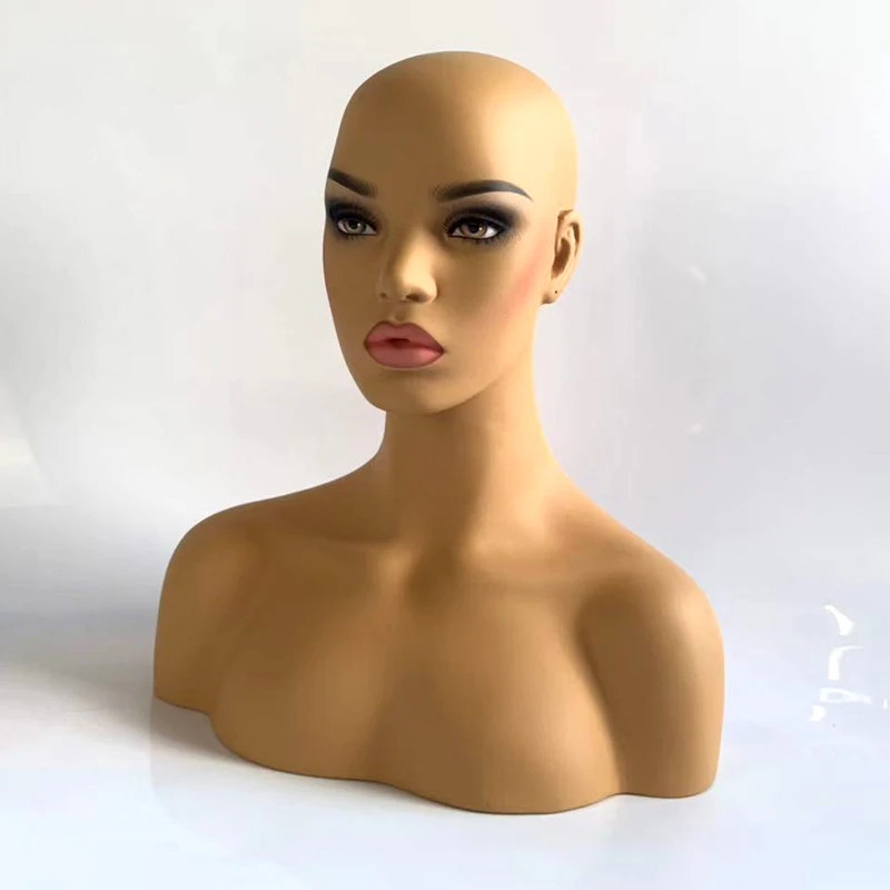 США новинка высокое качество искусственная голова искусственный парик