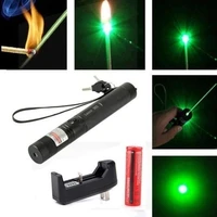 laser pointer 303 green laser sight lazer pen visible beam light adjustable focus lazer head burning with battery and charger