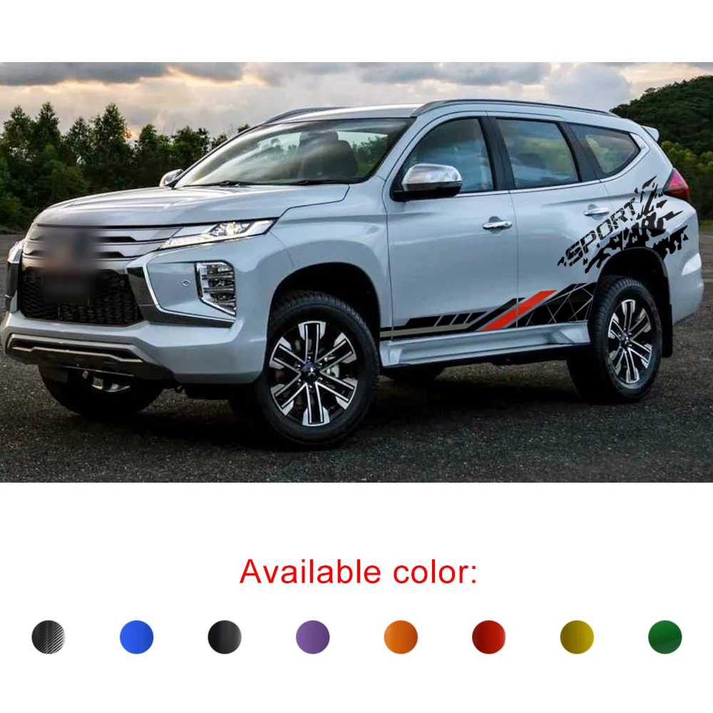 Виниловая наклейка для автомобиля MITSUBISHI PAJERO Sport 2015 2016 2017 2018 2019 3 цвета | Автомобили