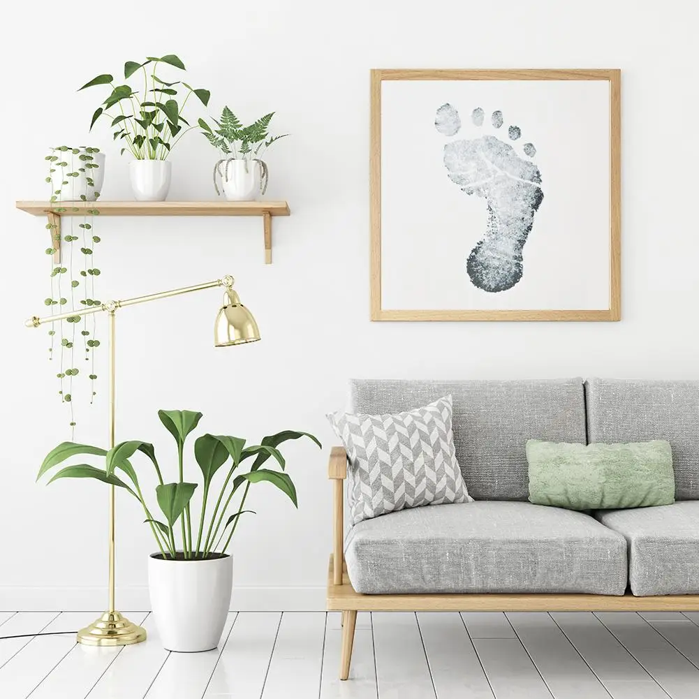 Almohadillas de tinta para estampado de huellas de beb&eacute;, Kits de almohadillas de tinta no t&oacute;xicas seguras para Baby Shower, almohadilla de impresi&oacute;n de pata de beb&eacute;, almohadilla de pie sin tinta-5