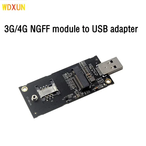 Переходник NGFF на USB со слотом для ключа SIM-карты Карта адаптера B для модуля ngff M.2 3G 4G LTE DE5811E DW5821E ME906 EM7455 ME936