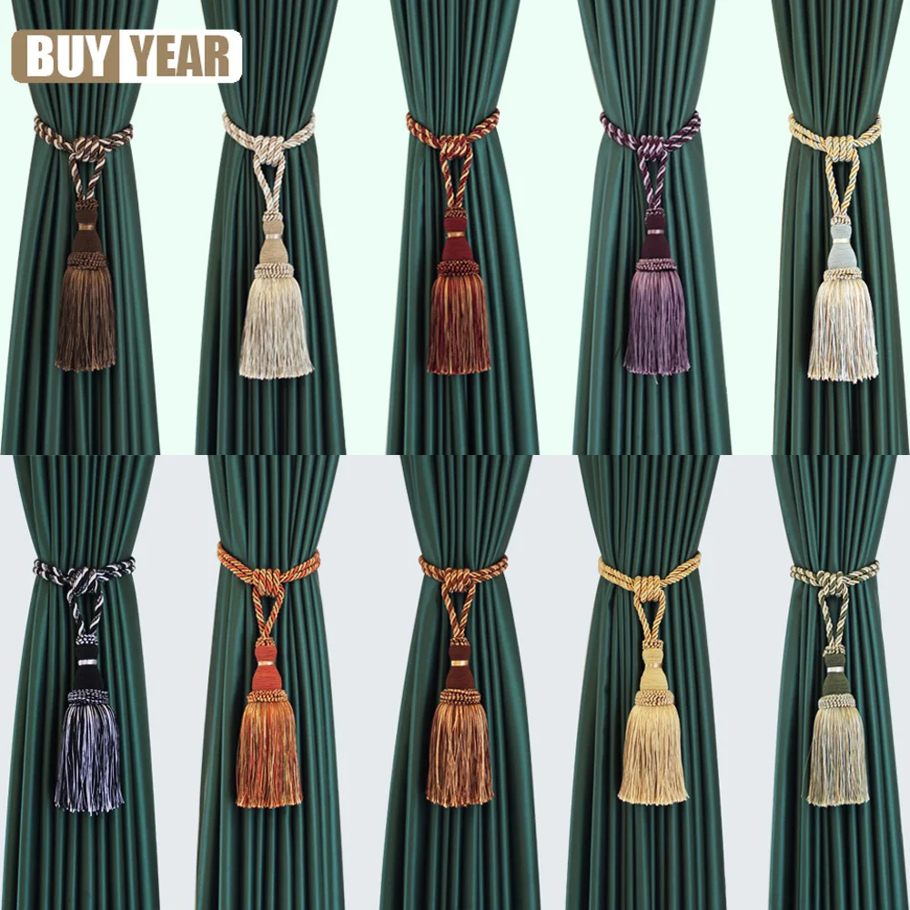 

1Pc Tassel Curtain Tiebacks Home Decoration Handmade Curtain Holders Clips Hanging Balls Curtain Accessories Curtain Tie backs