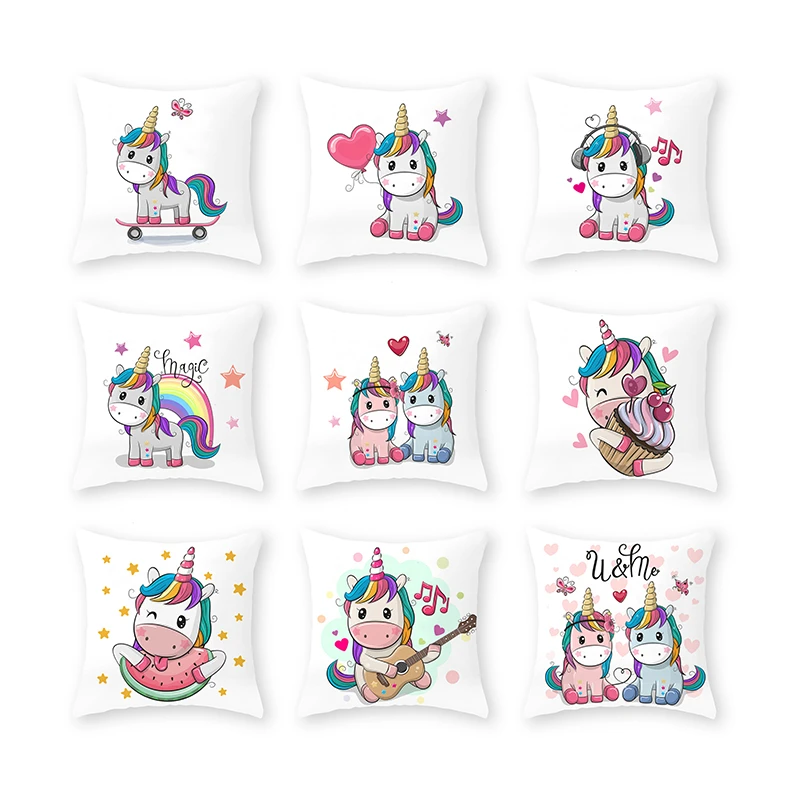 Чехол для подушки из полиэстера с рисунком единорога наволочка чехол спальни