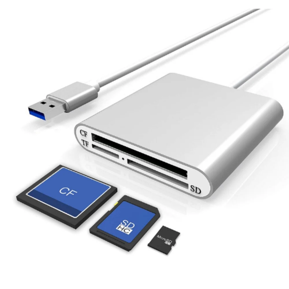 Кардридер 3 в 1 USB 0 Micro-SD TF SD CF устройство для чтения карт памяти OTG Writer Compact Flash iPad Pro