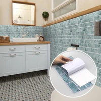 traditional chinese color 3d bathroom waterproof kitchen oil proof wall decals decorative tile stickers self adhesive pvc
